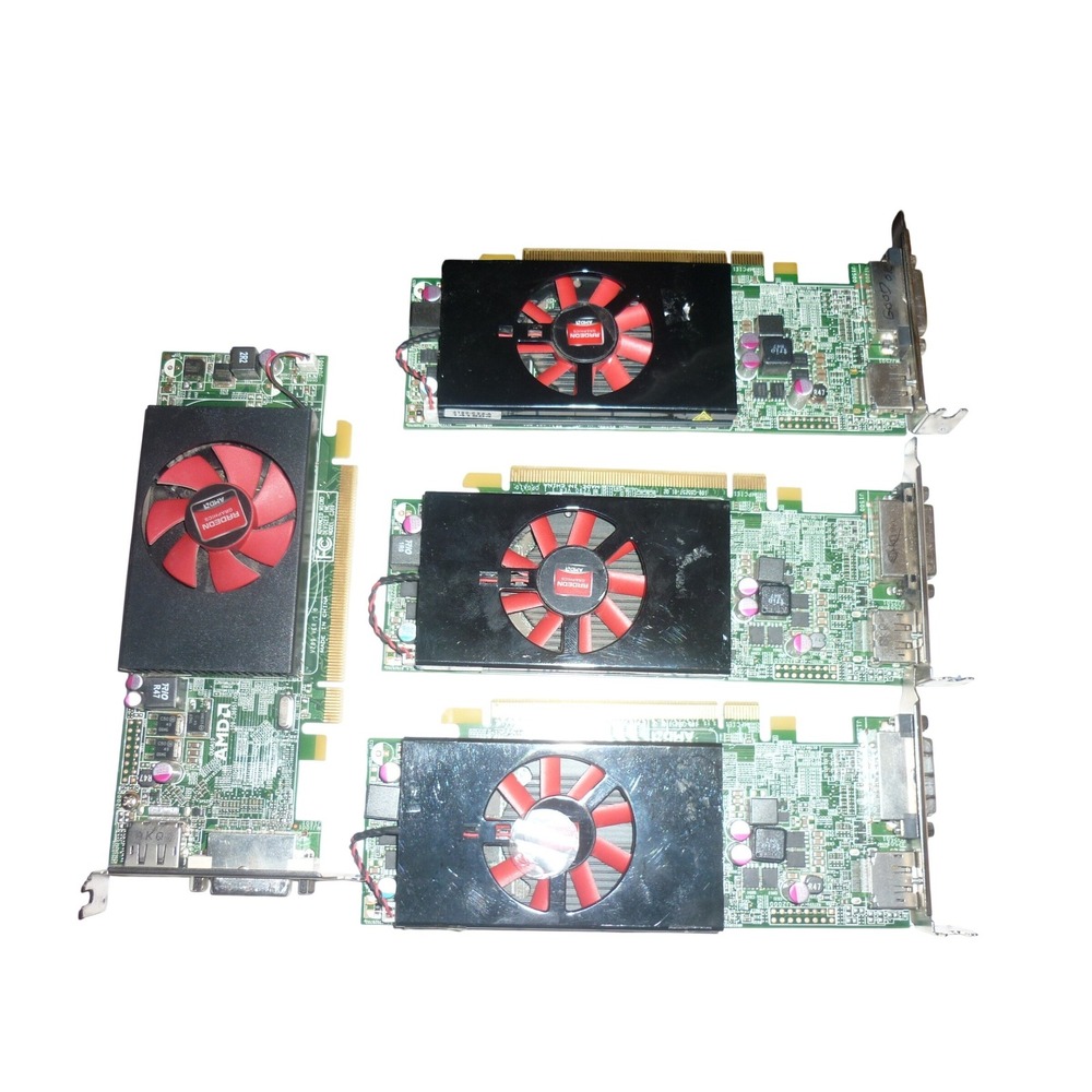 Lot of 4‎ AMD Radeon HD 7470 1GB GDDR3 Graphics Cards V290 109-C55257-01 DP DVI